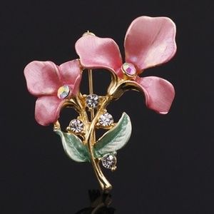 Lovely pink Flower Brooch